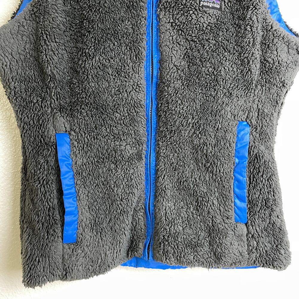 Patagonia Los Gatos Vest Womens Medium Blue Reversible Outdoors Hike Full Zip - Picture 4 of 8